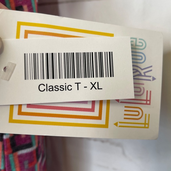 LuLaRoe Classic Womens Geometric Pink Casual Top Shirt Sz. X Large XL NEW - Picture 8 of 9